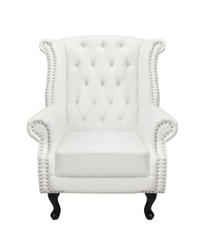 ΠΟΛΥΘΡΟΝΑ-ΜΠΕΡΖΕΡΑ T.CHESTERFIELD POLINA HM0053.02 PU ΛΕΥΚΟ ΜΑΤ 83x75x107Yεκ.