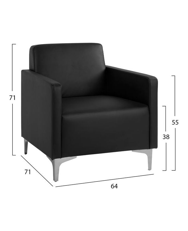 ΠΟΛΥΘΡΟΝΑ NELLIE HM3159.11 ΜΕ ΜΑΥΡΟ PU 64Χ71Χ71Υ εκ.