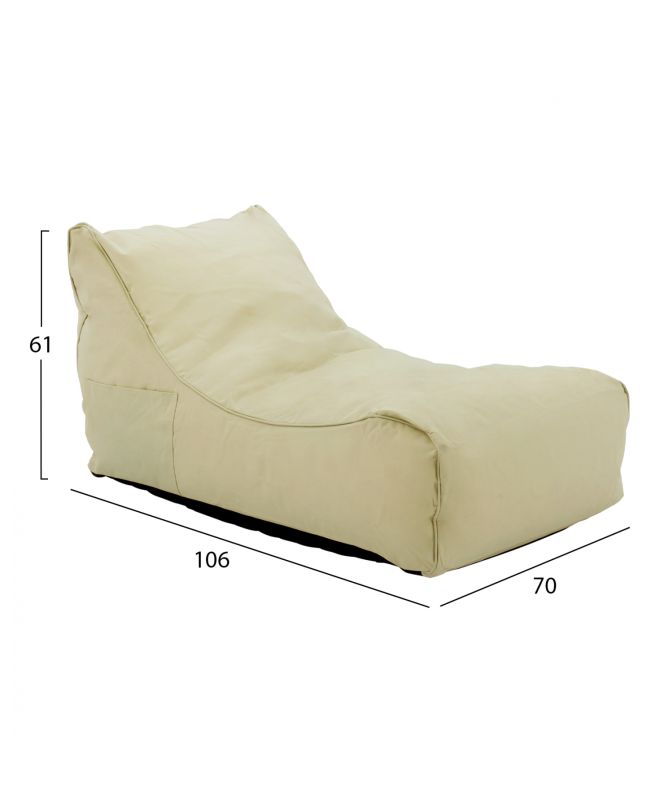 ΠΟΥΦ BLOOM ΑΔΙΑΒΡΟΧΟ HM5111.11 ΜΠΕΖ 106x70x61Υ εκ.