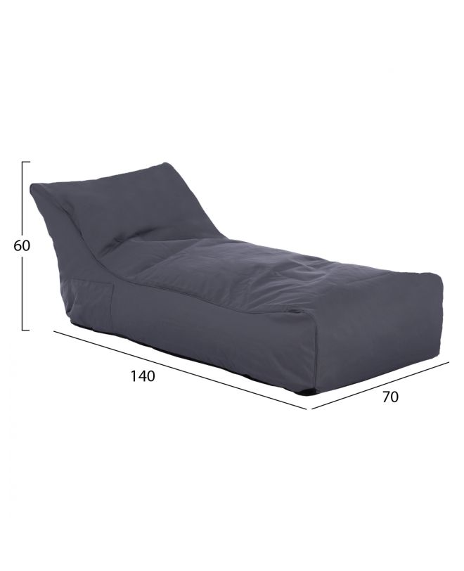 ΠΟΥΦ ALOK HM5806.02 ΓΚΡΙ ΜΕ UV PROTECTION  140x70x60Υ εκ.