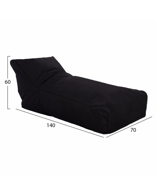ΠΟΥΦ ALOK HM5806.04 ΜΑΥΡΟ ΜΕ UV PROTECTION 140x70x60Υ εκ.