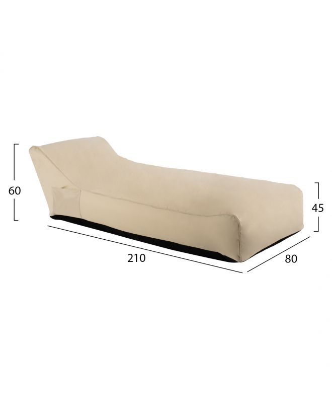 ΠΟΥΦ TANEA HM5807.01 ΜΠΕΖ ΜΕ UV PROTECTION 80x210x45-60 εκ.