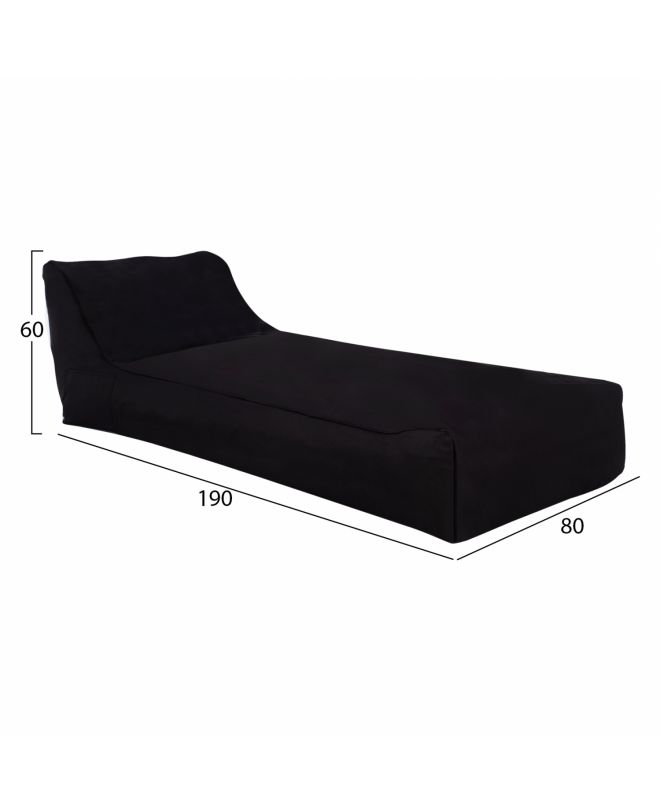 ΠΟΥΦ TANEA HM5807.04 ΜΑΥΡΟ ΜΕ UV PROTECTION 190x80x60Υ εκ.