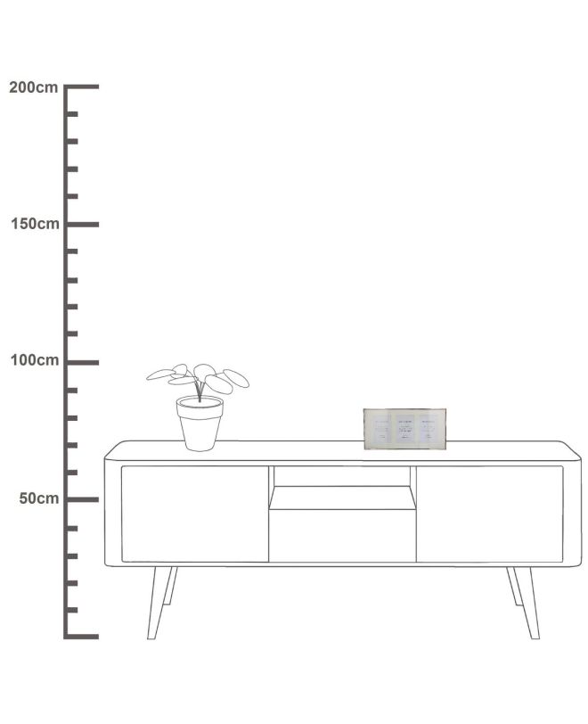 Κορνίζα Τριπλή Ασημί Μέταλλο (3x)10x15cm