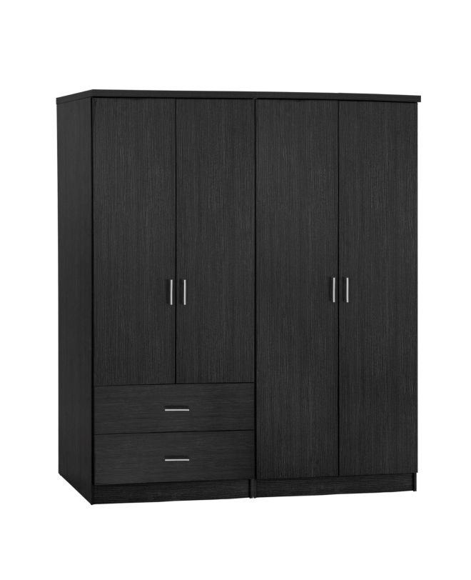 ΝΤΟΥΛΑΠΑ 4-ΦΥΛΛΗ ΜΕ 2 ΣΥΡΤΑΡΙΑ JENNA HM11351.01 ΜΕΛΑΜΙΝΗ ΣΕ ZEBRANO 160x42x181Υ