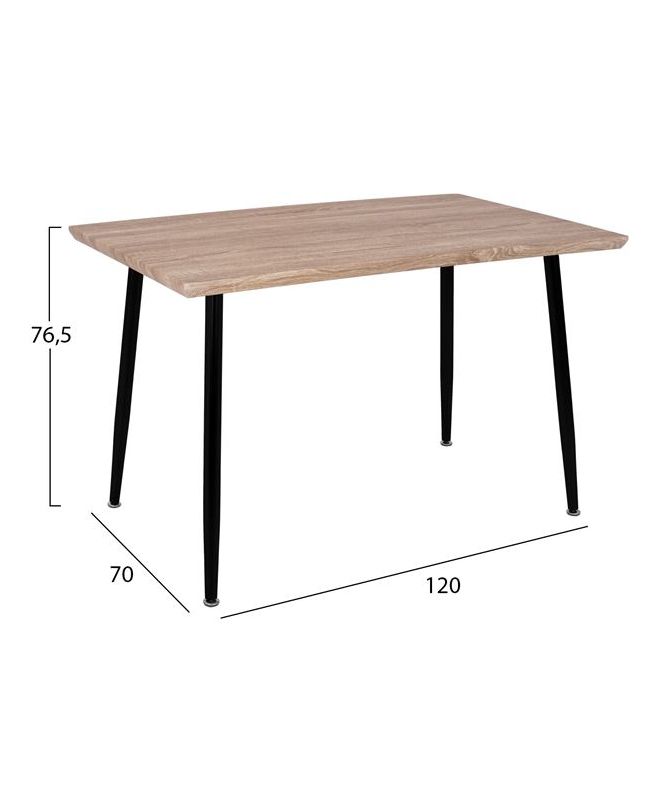 ΣΕΤ 5ΤΜΧ ΤΡΑΠΕΖΙ SONAMA & ΚΑΡΕΚΛΕΣ VANESSA ΜΑΥΡΟ ΧΡΩΜΑ HM11024.02 120x70x76.5 cm