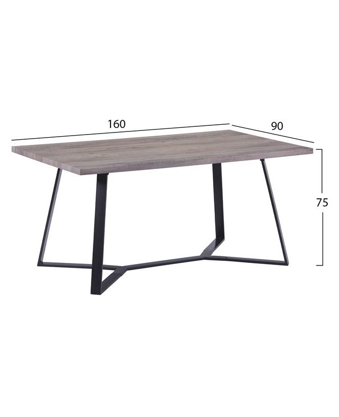 ΣΕΤ 5TMX ΤΡΑΠΕΖΙ MDF ALDWIN 160x90 ΜΕ ΠΟΛΥΘΡΟΝΑΚΙΑ ΒΕΛΟΥΔΙΝΑ IVY TΙΡΚΟΥΑΖ HM11255
