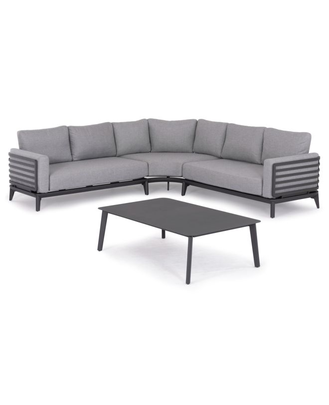 ΣΕΤ ΣΑΛΟΝΙ ΕΞ.ΧΩΡΟΥ 4ΤΜΧ ORION CORNER HM6191.01 ΣΚΟΥΡΟ ΓΚΡΙ ΑΛΟΥΜΙΝΙΟ & OLEFIN