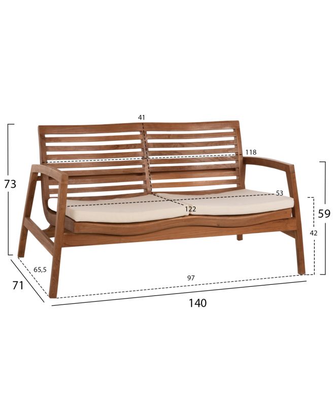 ΣΕΤ ΣΑΛΟΝΙ ΕΞΩΤ. ΧΩΡΟΥ 4TMX DOVER HM9624 ΑΝΑΚΥΚΛΩΜΕΝΟ ΤΕΑΚ- ΜΑΞΙΛΑΡΙΑ ΛΕΥΚΑ