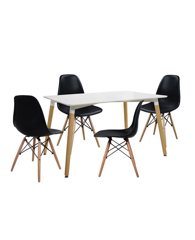 ΣΕΤ ΤΡΑΠΕΖΑΡΙΑ 5Τ ΤΡΑΠΕΖΙ MINIMAL 120x80x73 cm-TWIST ΜΑΥΡΕΣ HM10080.02