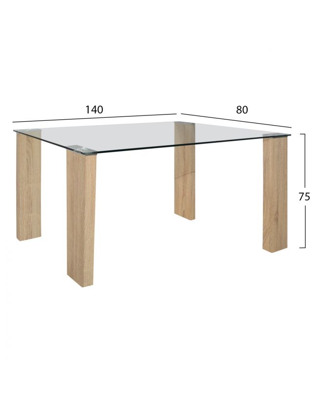 ΣΕΤ ΤΡΑΠΕΖΑΡΙΑ 5ΤΜΧ ΜΕ ΤΡΑΠΕΖΙ MORGAN 140Χ80X75 & ΠΟΛΥΘΡΟΝΕΣ LEAH ΚΥΠΑΡΡΙΣΙ HM11411