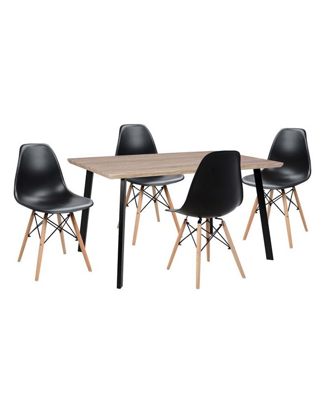 ΣΕΤ ΤΡΑΠΕΖΑΡΙΑΣ 5ΤΜΧ HM10346 ΤΡΑΠΕΖΙ 140x80x76 cm & 4 ΚΑΡΕΚΛΕΣ TWIST