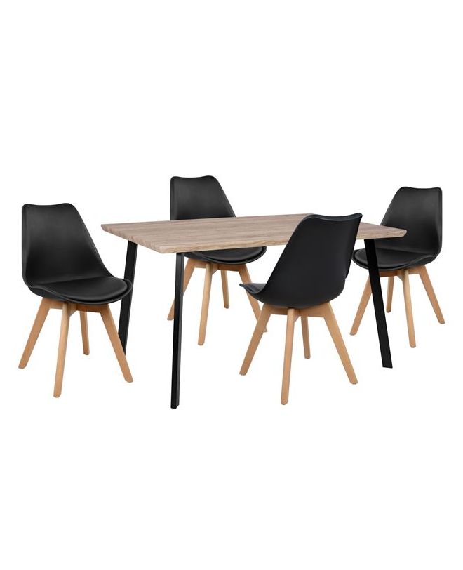 ΣΕΤ ΤΡΑΠΕΖΑΡΙΑΣ 5ΤΜΧ HM10347 ΤΡΑΠΕΖΙ 140x80x76 cm & 4 ΚΑΡΕΚΛΕΣ VEGAS