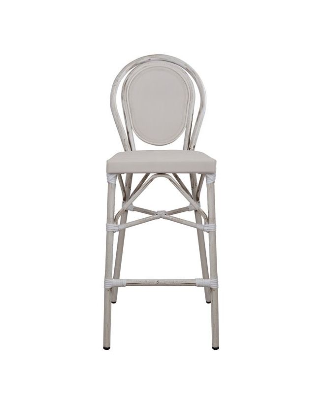 ΣΚΑΜΠΩ ΑΛΟΥΜΙΝΙΟΥ BAMBOO LOOK ΠΑΤΙΝΑ ΛΕΥΚΟ ΜΕ TEXTLINE HM5110 47x61x115 εκ.