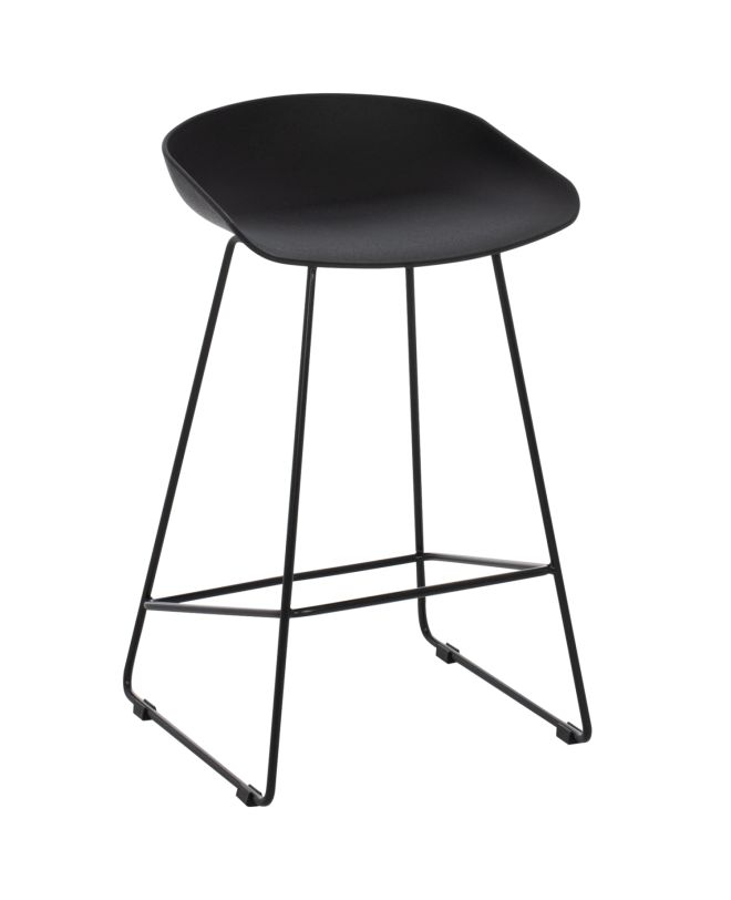 ΣΚΑΜΠΟ ΜΠΑΡ HM9299.02, ΜΑΥΡΟ, ΜΕΣΑΙΟΥ ΥΨΟΥΣ, 44x44x74 εκ.
