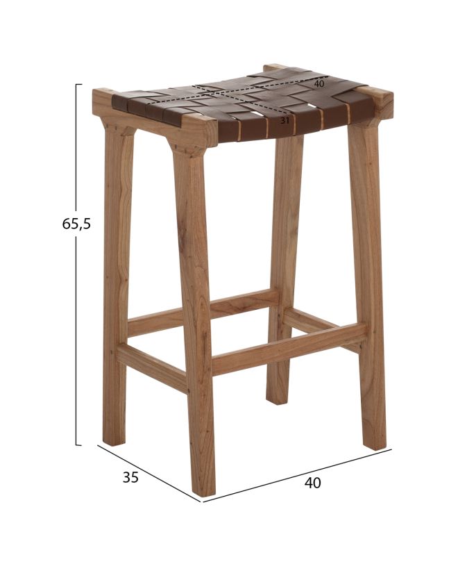 ΣΚΑΜΠΟ ΜΠΑΡ ΜΑΣΙΦ ΞΥΛΟ ΤEAK ΦΥΣΙΚΟ HM9382.01 40X35X65YΕΚ.