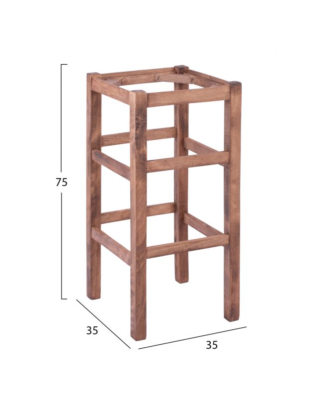 ΣΚΑΜΠΟ ΞΥΛΙΝΟ Χ.ΠΛΑΤΗ ΣΚΕΛΕΤΟΣ ΚΑΡΥΔΙ ΕΜΠΟΤΙΣΜΟΣ HM5583.01 35x35x75 εκ.