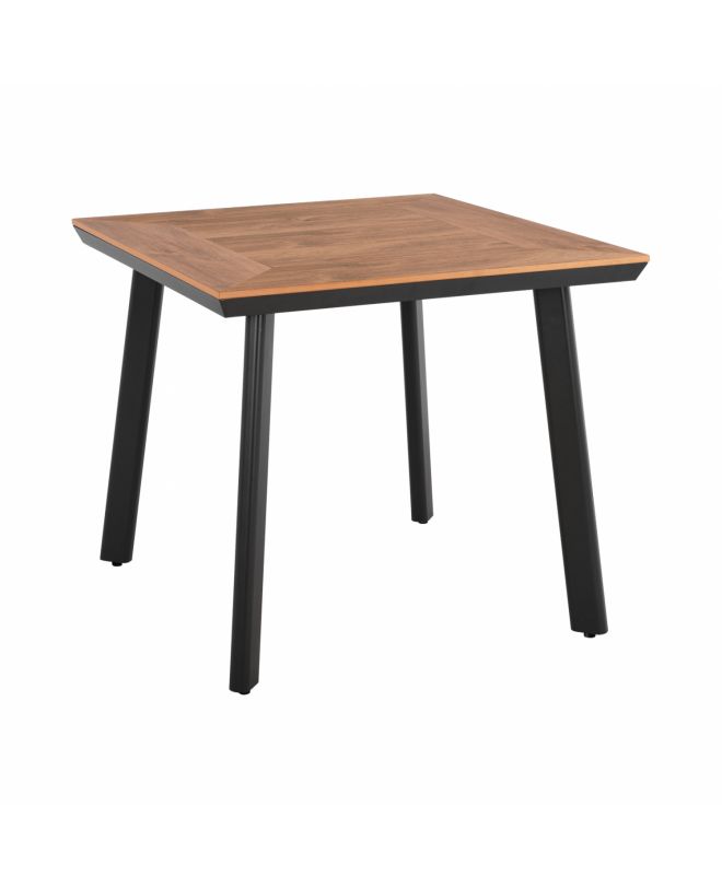 ΤΡΑΠΕΖΙ ΑΛΟΥΜΙΝΙΟΥ ΑΝΘΡΑΚΙ ΜΕ ΕΠΙΦΑΝΕΙΑ POLYWOOD HM5563.02 80x80x73Υεκ.