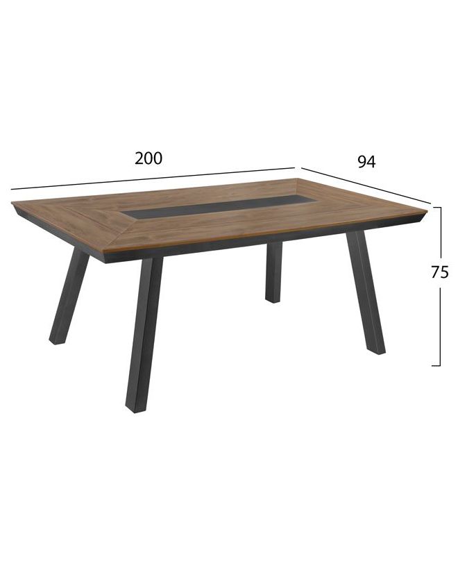 ΤΡΑΠΕΖΙ ΑΛΟΥΜΙΝΙΟΥ ΜΕ POLYWOOD 200X94 ΓΚΡΙ HM5131.12