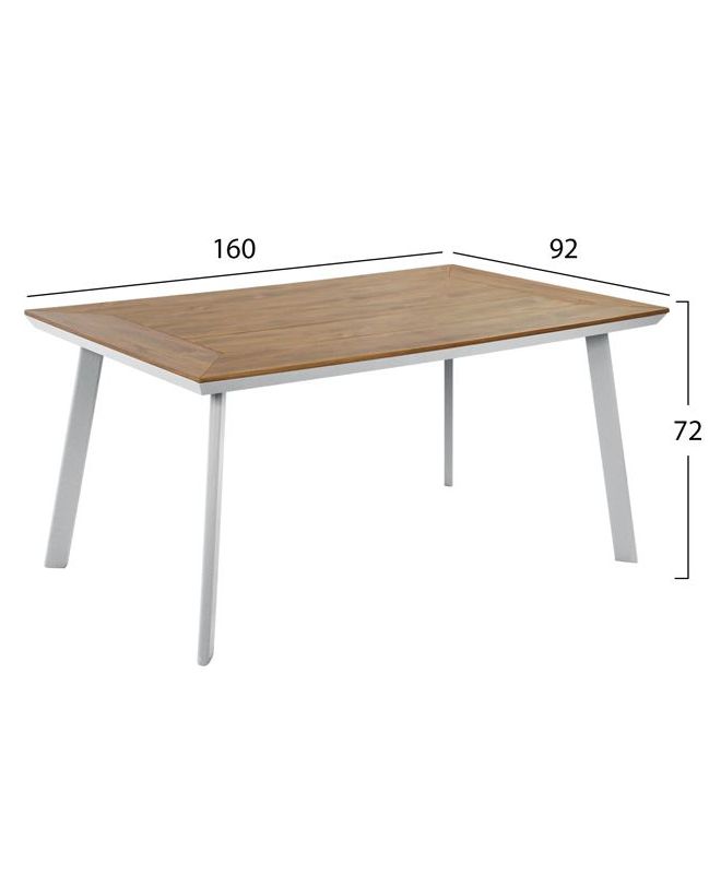 ΤΡΑΠΕΖΙ ΑΛΟΥΜΙΝΙΟΥ ΜΕ POLYWOOD HM5132.11 ΛΕΥΚΟ 160x92x72