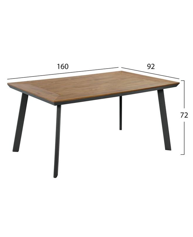 ΤΡΑΠΕΖΙ ΑΛΟΥΜΙΝΙΟΥ ΜΕ POLYWOOD HM5132.12 ΓΚΡΙ 160x92x72