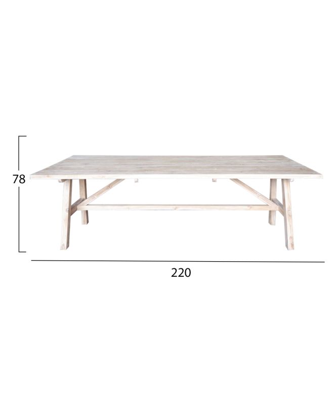 ΤΡΑΠΕΖΙ ΑΠΟ ΞΥΛΟ ΜΑΣΙΦ ΤΕΑΚ 220X100X78Υεκ.HM9390.01