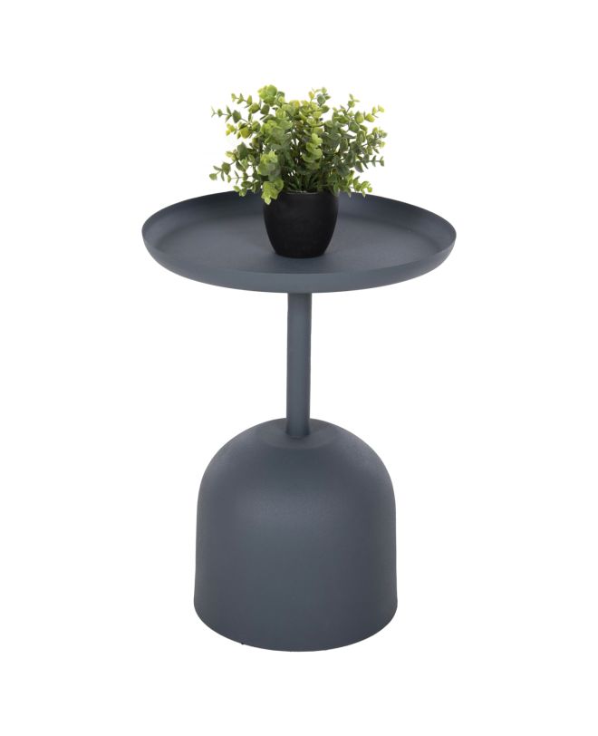 ΤΡΑΠΕΖΙ ΒΟΗΘΗΤΙΚΟ ΣΤΡΟΓΓΥΛΟ DELBEL HM4261.05 ΜΕΤΑΛΛΟ ΜΠΛΕ ΣΚΟΥΡΟ Φ39,5x53,5Υ εκ.