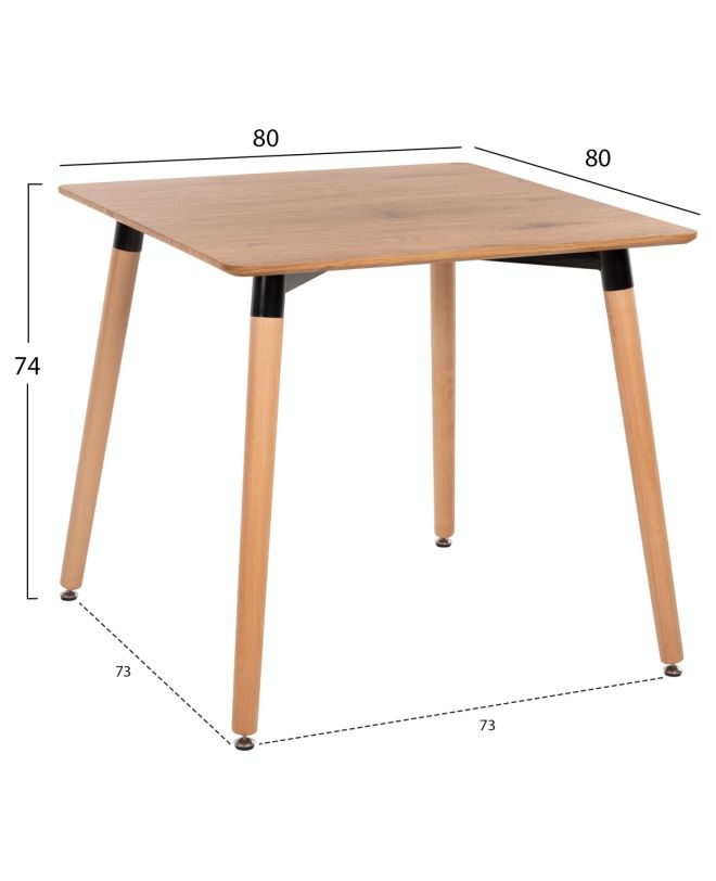 ΤΡΑΠΕΖΙ MINIMAL HM0057.04 ΣΕ ΦΥΣΙΚΟ ΧΡΩΜΑ MDF-ΠΟΔΙΑ ΟΞΙΑ ΦΥΣΙΚΟ ΧΡΩΜΑ 80Χ80Χ74Υεκ