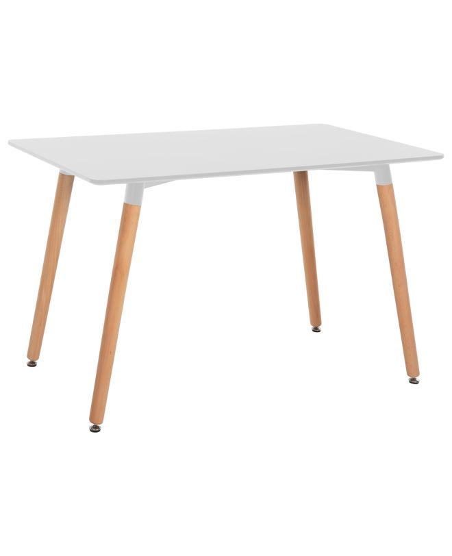 ΤΡΑΠΕΖΙ MINIMAL HM8581.01 ΛΕΥΚΟ MDF-ΠΟΔΙΑ ΟΞΙΑ ΣΕ ΦΥΣΙΚΟ ΧΡΩΜΑ- 120Χ60X74Υεκ.