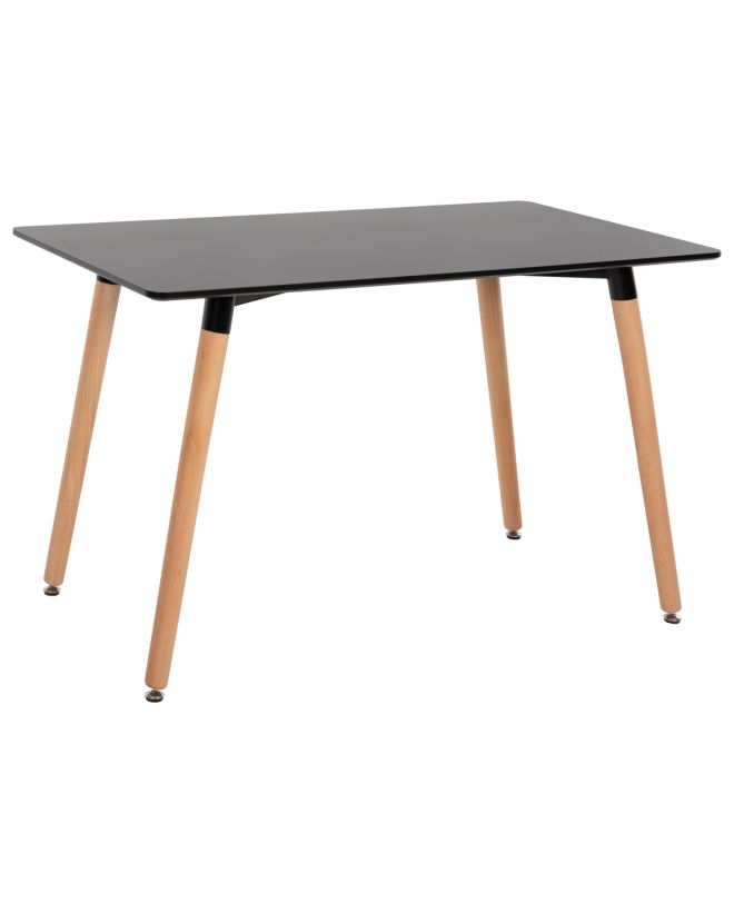 ΤΡΑΠΕΖΙ MINIMAL HM8581.02 ΜΑΥΡΟ MDF-ΠΟΔΙΑ ΟΞΙΑ ΣΕ ΦΥΣΙΚΟ ΧΡΩΜΑ- 120Χ60X74Υεκ.