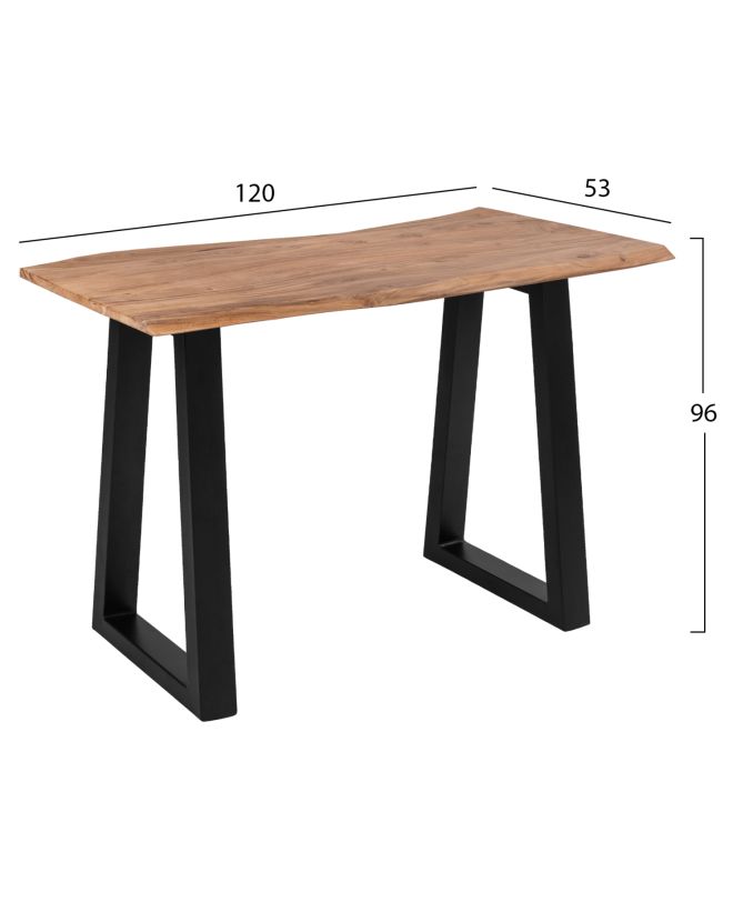ΤΡΑΠΕΖΙ ΚΟΝΣΟΛΑ SOFIA SLIM HM8744.11 ΜΑΣΙΦ ΞΥΛΟ ΑΚΑΚΙΑΣ ΦΥΣΙΚΟ 120x53x96Υ εκ.