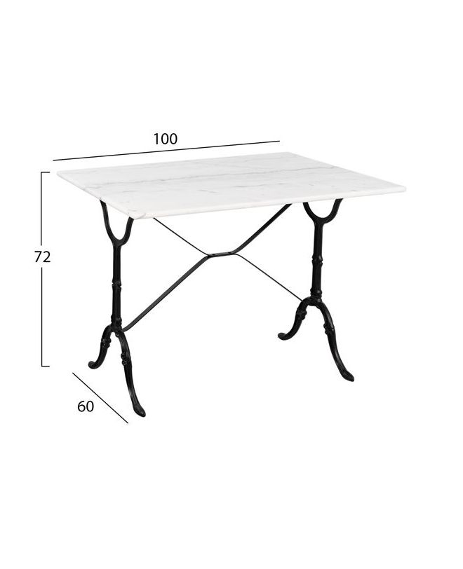 ΤΡΑΠΕΖΙ TEAGAN ΜΕ ΒΑΣΗ ΑΠΟ ΜΑΝΤΕΜΙ HM464 ΜΕ ΜΑΡΜΑΡΟ 100x60x72Υ εκ.