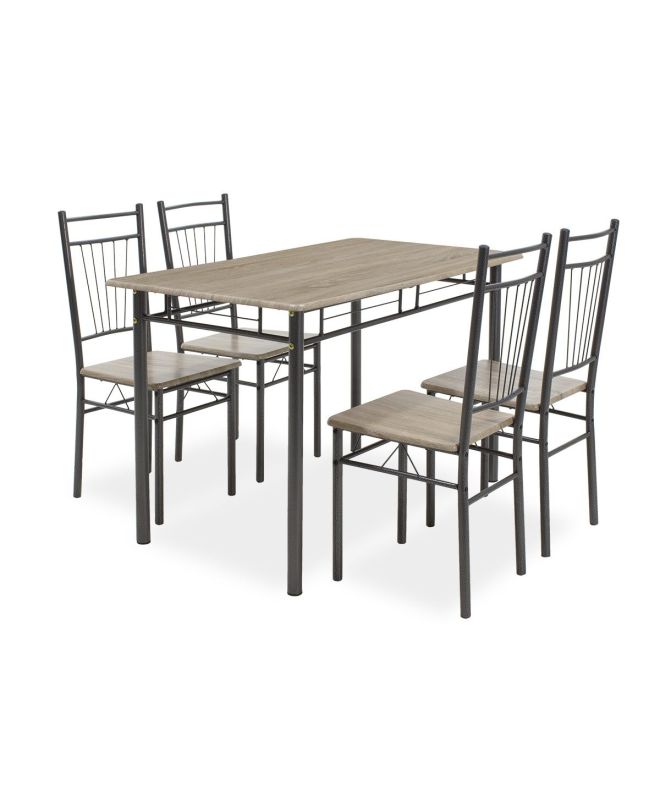 Τραπέζι Σετ (4+1) ArteLibre BLUE DAWN Sonoma 120x68x75cm