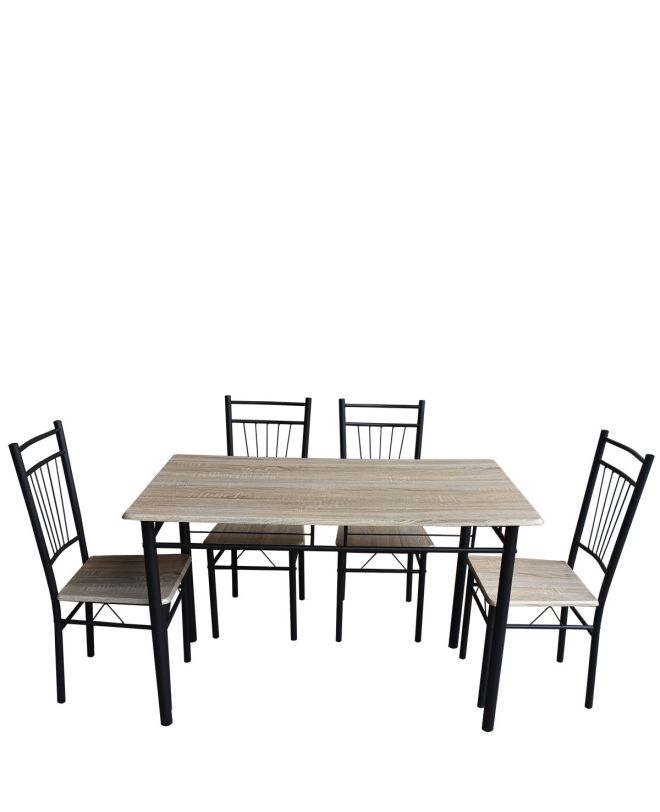 Τραπέζι Σετ (4+1) ArteLibre BLUE DAWN Sonoma 120x68x75cm