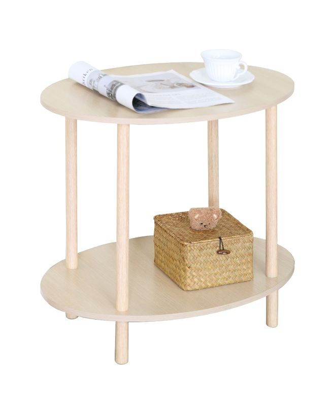 Βοηθητικό Τραπεζάκι ArteLibre MINORA Δρυς MDF/Ξύλο 60x40x52.5cm