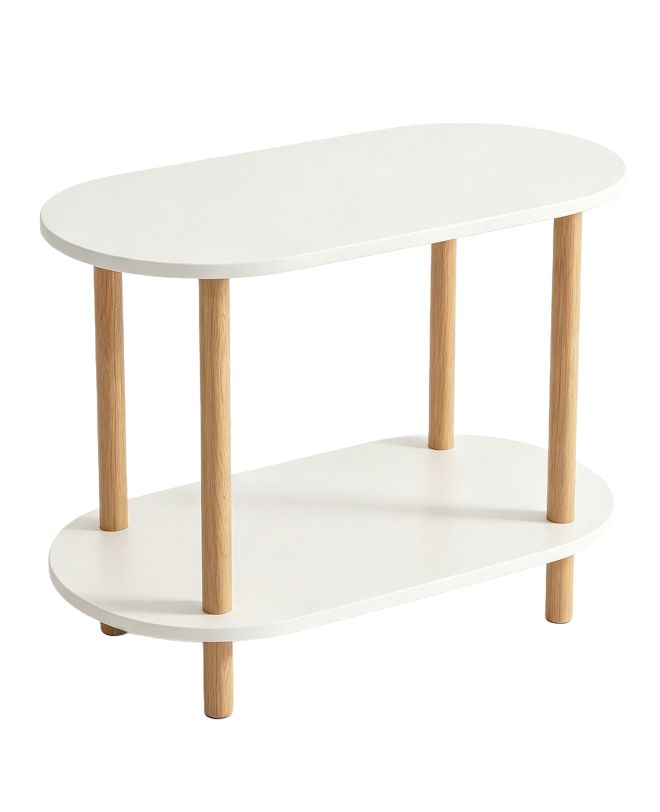 Βοηθητικό Τραπεζάκι ArteLibre TIRENA Δρυς/Λευκό MDF/Ξύλο 60x30x52.5cm