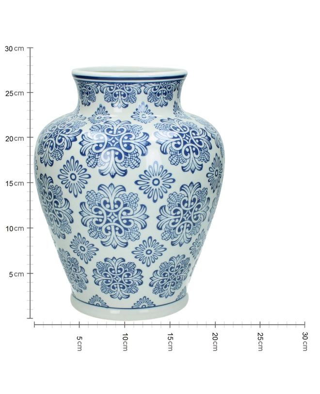 Βάζο Μπλε Πορσελάνη 21x21x28cm