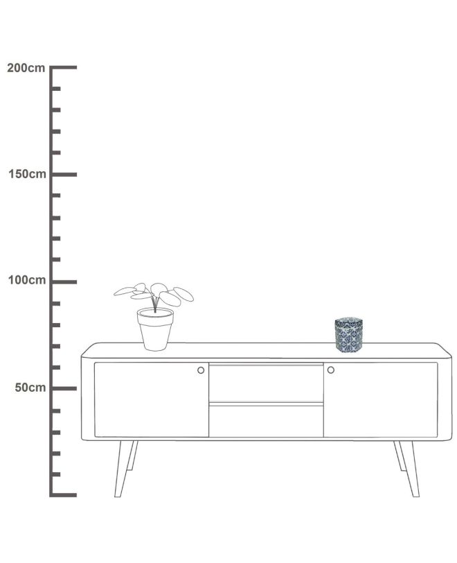 Βάζο Μπλε Πορσελάνη 12.5x12.5x17cm