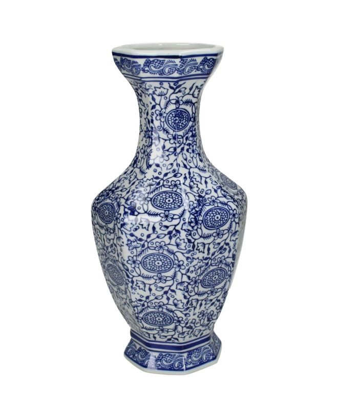 Βάζο Μπλε Πορσελάνη 15x15x30cm