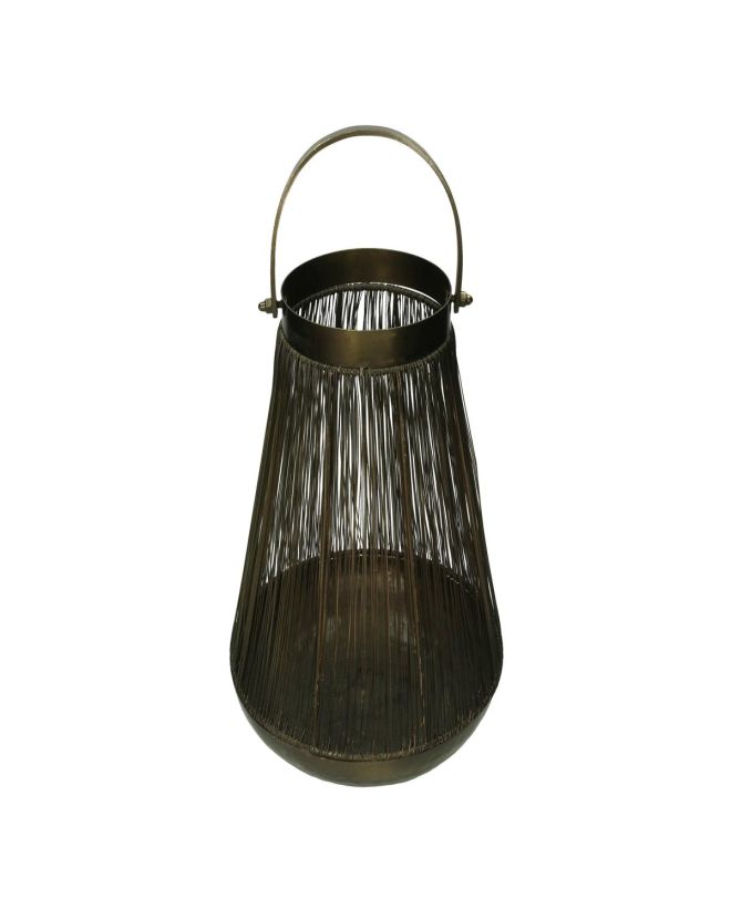 Φανάρι Χρυσό Μέταλλο 21x21x28cm