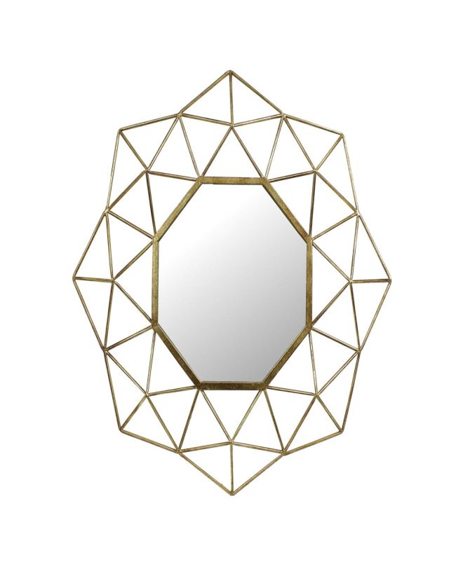 Καθρέπτης Χρυσό Μέταλλο 77.5x4x77.5cm