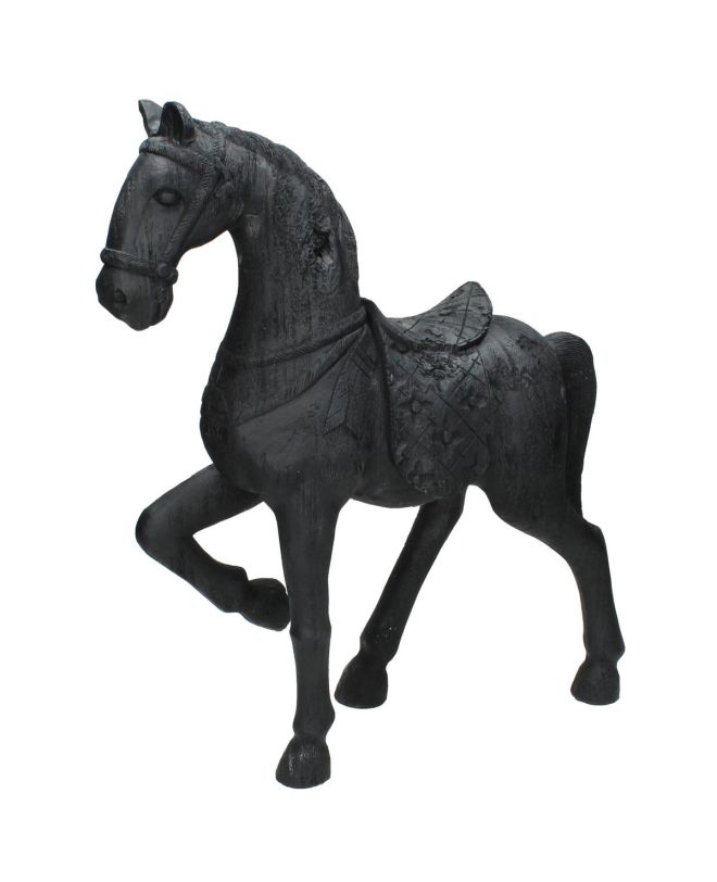 Διακοσμητικό Άλογο Μαύρο Polyresin 48.5x12.5x44.5cm