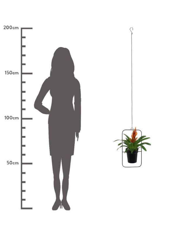 Κασπώ Μαύρο Μέταλλο 21x14x42cm