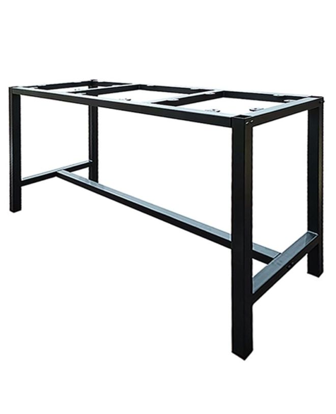 METAL Βάση Τραπεζιού BAR Μακρόστενη, Μέταλλο Βαφή Μαύρο, Βαρέως Τύπου (45,7 kg)  170x60 H.105cm
