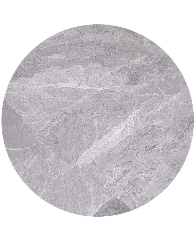 Sintered Stone Επιφάνεια Τραπεζιού, Απόχρωση Grey Marble (MDF για στήριξη βάσης)  Φ70cm/11mm