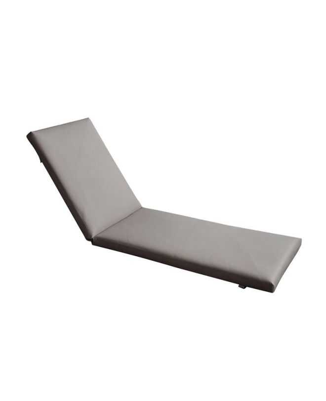 SUNLOUNGER Μαξιλάρι Ξαπλώστρας PVC Γκρι με Φερμουάρ & Velcro (Foam+Polyester)  196(78+118)x60x7cm