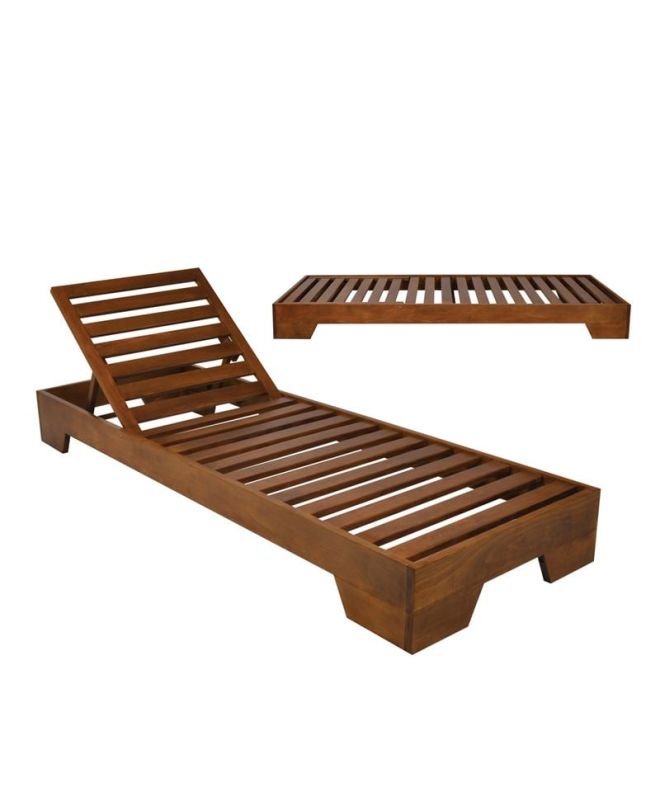 VERANO Ξαπλώστρα (A) Καρυδί Οξιά  74x213x22cm