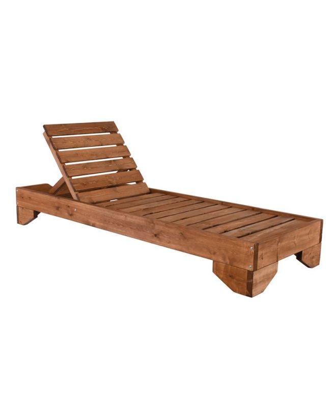 VERANO Ξαπλώστρα (A) Καρυδί Pine (πεύκο)  77x214x28cm