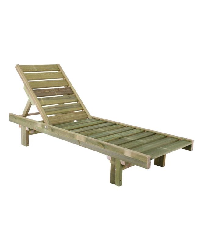 LUGANO Ξαπλώστρα Εμποτισμού Pine Απόχρωση Φυσικό  68x200x32cm