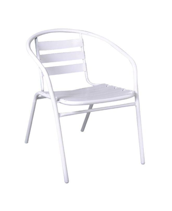 FUNKY Πολυθρόνα Μέταλλο - Αλουμίνιο Βαφή Άσπρο  54x60x73cm